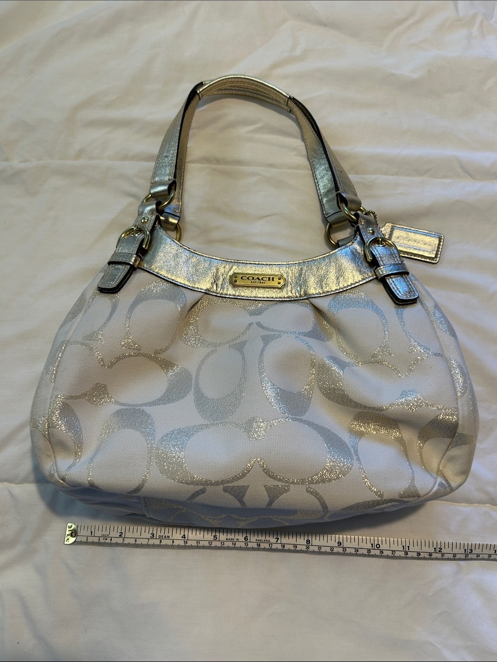 Coach Gold Signature Hobo Shoulder Bag